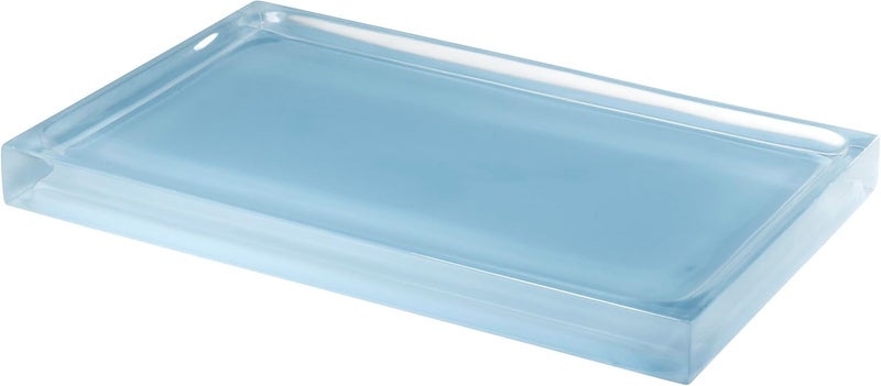 IZOD - Vanity Tray, Durable Countertop Accessories, Sleek Resin Organizer, Dorm Room Essentials, Modern Home Decor (Marina Collection, Blue) - Image 1